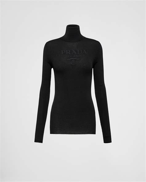 prada cardigan 2017|Prada turtleneck sweater.